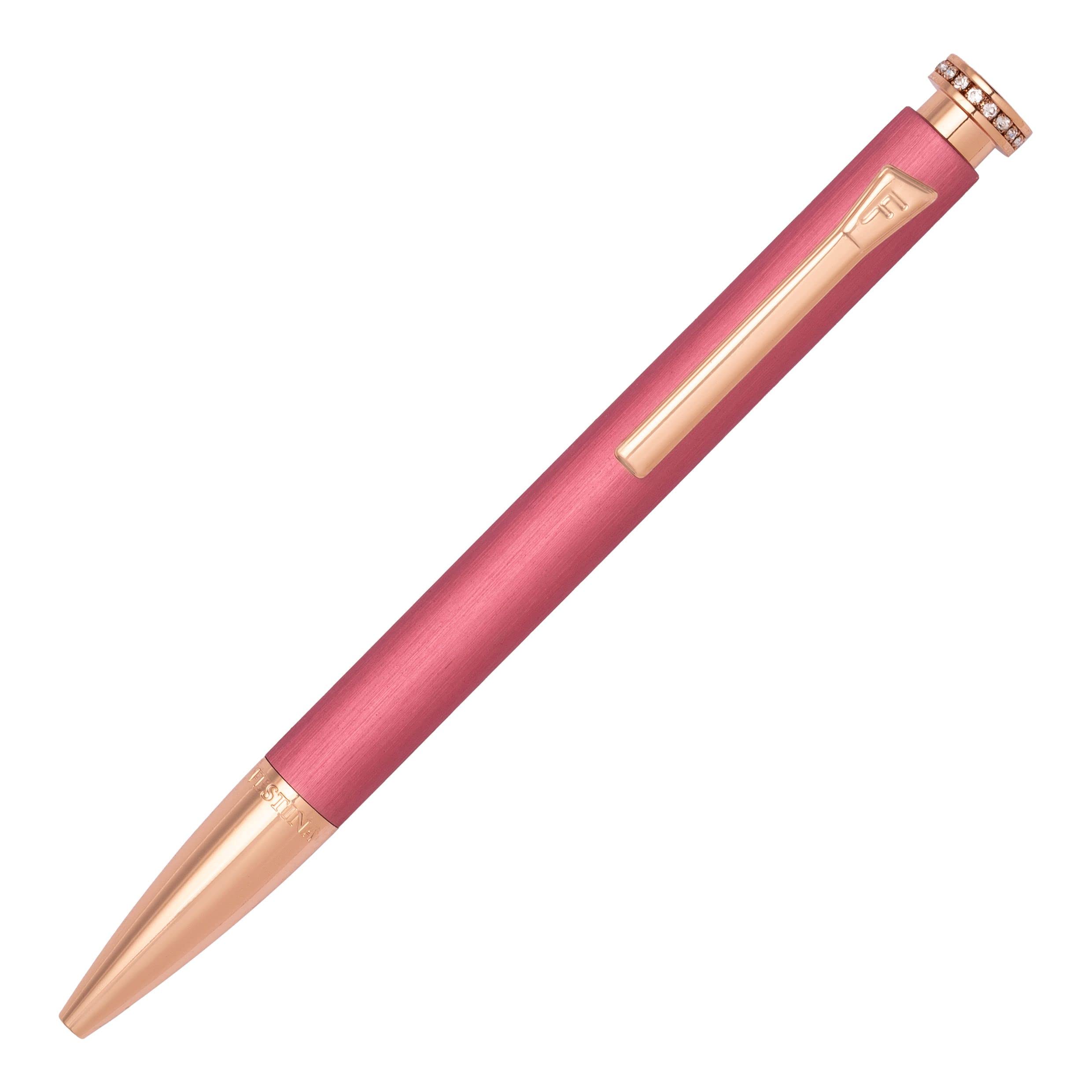 Festina Mademoiselle FSC2224Q Pink Aluminium Ballpoint Pen with Rose Gold Trim Blue Ink Colour 13.8 cm