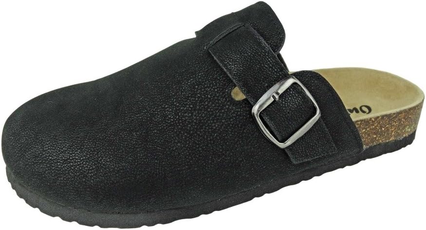 Outwoods Women's Clog-2 Vegan Leather Buckle Strap Slip-on Clogs