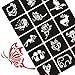 Xmasir 5 Sheets 70pcs Small Glitter Woman Drawing Tattoo Stencil, Kids Cute Airbrush Stencils & Templates
