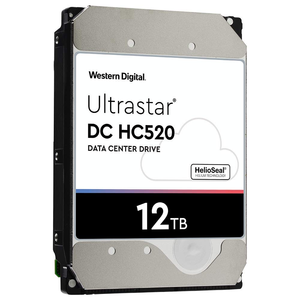 Western Digital HUH721212ALE604 12TB Ultrastar DC HC520 SATA HDD - 7200 RPM Class, SATA 6 Gb/s, 256MB Cache, 3.5"