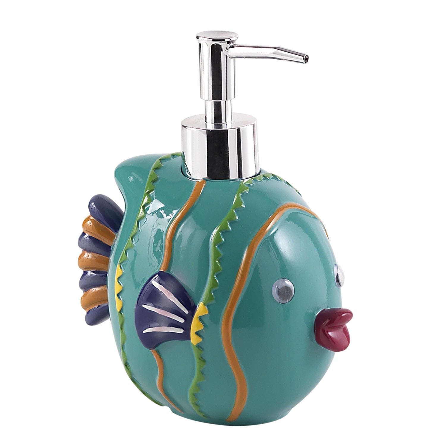 Gedy Dori Soap Dispenser, Resin, Turquoise, 9.6 X 13 X 16.5