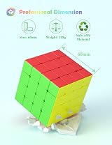 ROXENDA 4x4 Speed Cube Stickerless Frosted ABS Puzzle Toy view 2