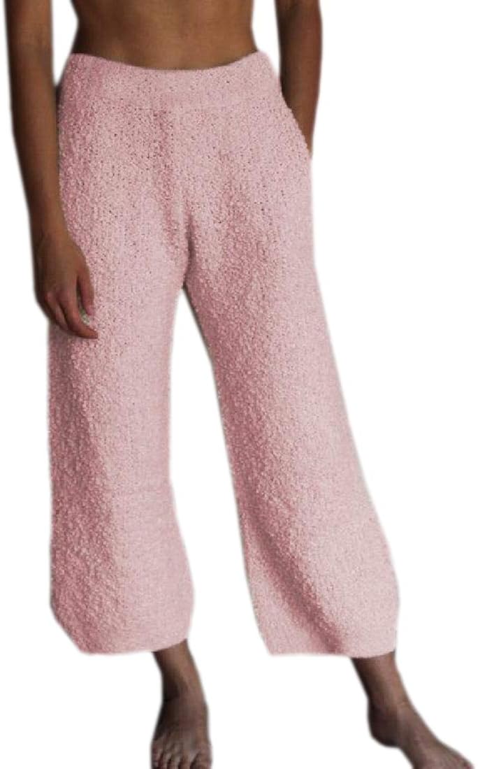 YONGM Women Casual Cozy Fuzzy Fleece Pajama Pants Lounge Bottoms