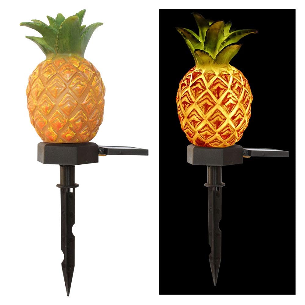 æ— 2Pcs Garden Solar Lights Stake Outdoor Pineapple Light Solar Night Landscape Lights Garden Decor Solar Lights Garden LED Path Lights for Outdoor