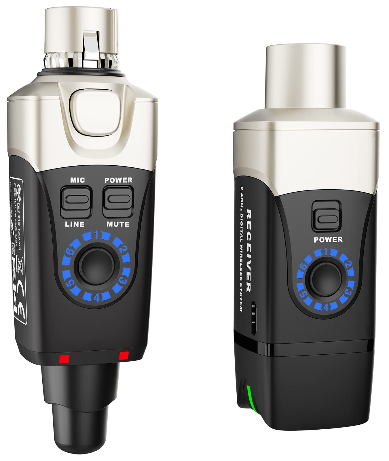 Xvive U3 Wireless Microphone System with 2.4GHz XLR Transmitter and Receiver for Dynamic Microphone, Audio Mixer and PA System