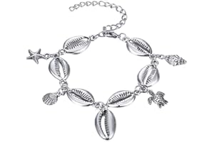 ink2055 Bohemian Women Shell Starfish Turtle Charm Anklet Foot Bracelet Jewelry Gift,Ankle Bracelets for Women Teen Girls Beach Jewelry Gifts
