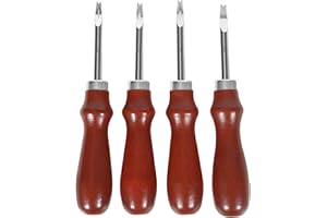NOPHIKE Leather Edge Bevelers Set，Suitable for Vegetable-Tanned Leather，Leather Crafts for DIY,4 Sizes 0.8mm/1.0mm/1.2mm/1.5mm