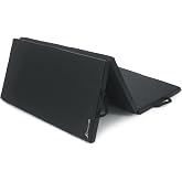 ProsourceFit Tri-Fold Folding Thick Exercise Mat with Carrying Handles for Tumbling, Martial Arts, Gymnastics, Stretching, Core Workouts
