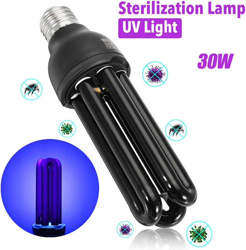Goldweather UV Ultraviolet Light Sanitizer,30/40W UV Germicidal Lamp for Hotel Household Office UV Disinfection Light Bulb (A)