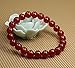 Dyed AA Grade Red Agate Gemstone 8mm Round Beads Stretch Bracelet 7 Inch