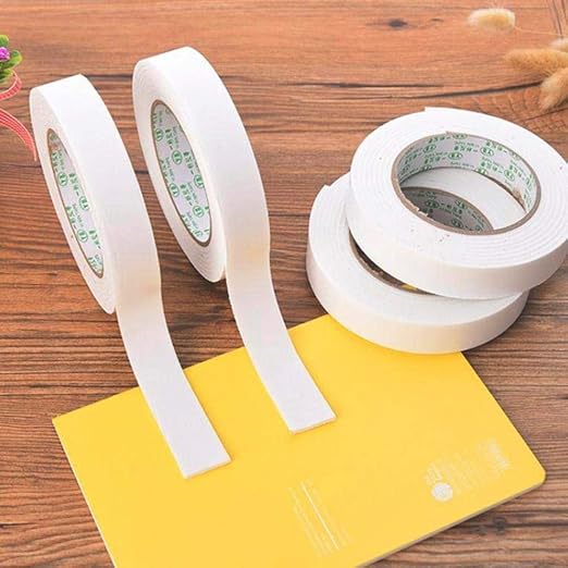 Amazon Co Jp 粘着テープホワイトパワフル両面両面テープ mm 壁 キッチン カーペット キー 写真固定用ナノテープ用3m ホーム キッチン