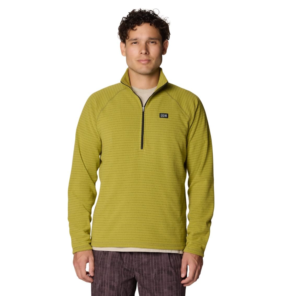 Mountain Hardwear Men’s Summit Grid Half Zip, Bright Fatigue, XX-Large Green