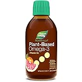 Nature's Way NutraVege+D Plant-based Omega-3, Vegan Vitamin D Supplement, Vegetarian, EPA + DHA from Algal Oil, Grapefruit Ta