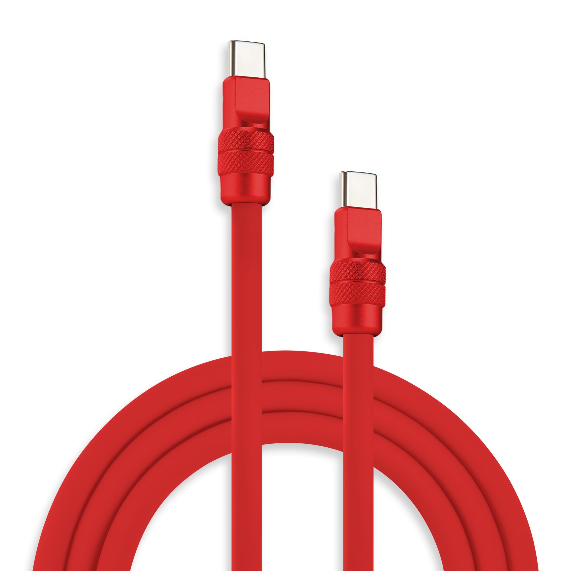 Photo 1 of chubbycable Chubby 2.0 Fast Charging Cable Durable Soft Silicone USB C Cable 240W Extra Thick Charger Cord Compatible with iPhone 17-15 Series iPad, Red+Red, Type-C to Type-C, 19.6 FT