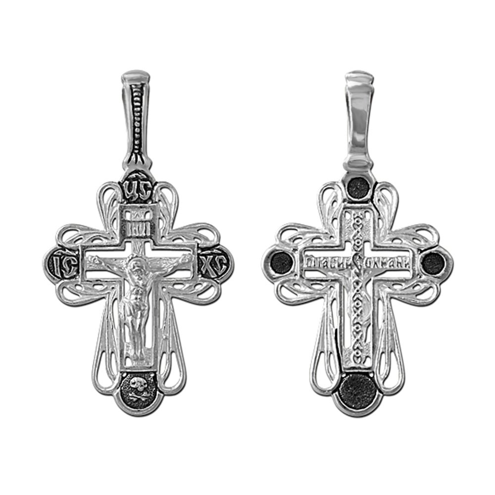 NKlaus 925 sterling silver crucifix cross orhodox pendant russian 4626 baptism