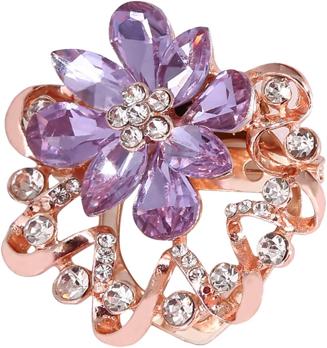 Botreelife Women's Crystal Brooch Flower Brooches Wedding Party