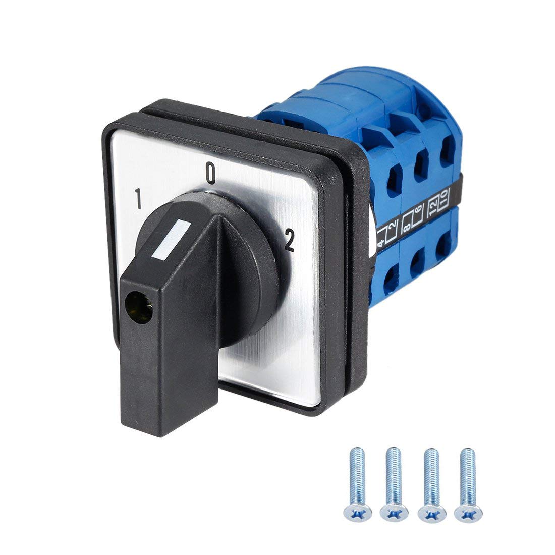 VictorsHome Changeover Selector Switch LW28-20 3 Position 12 Terminals Universal Rotary Cam Latching Switches 550V 20A