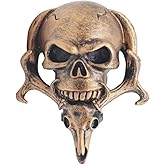 Sakali Specail Skull with Beard Car Gear Stick Shift Shifter Knob Universal fit for Most Manual Transmission or Automatic Transmission Without Lock Button(Copper)