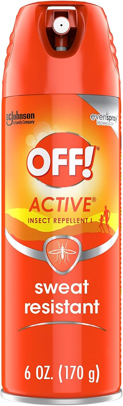 SC Johnson Off Active Insect Repellent Aerosol 6.0 OZ Sweat Resistant