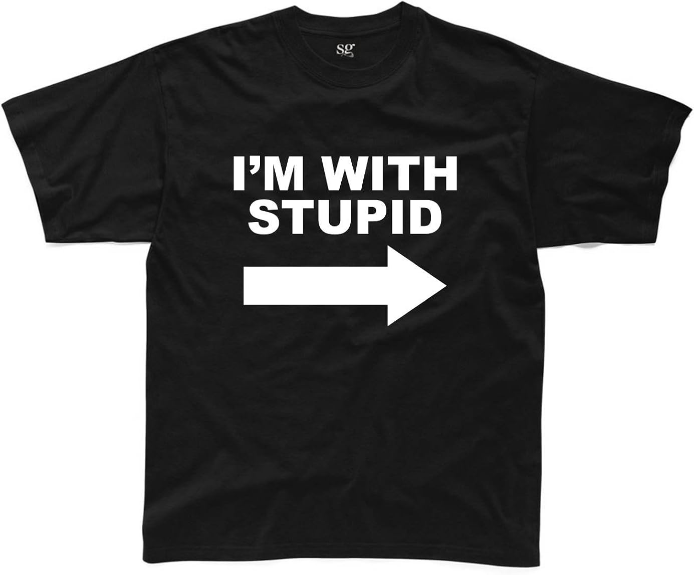 I m With Stupid Mens T Shirt Amazon co uk Clothing
