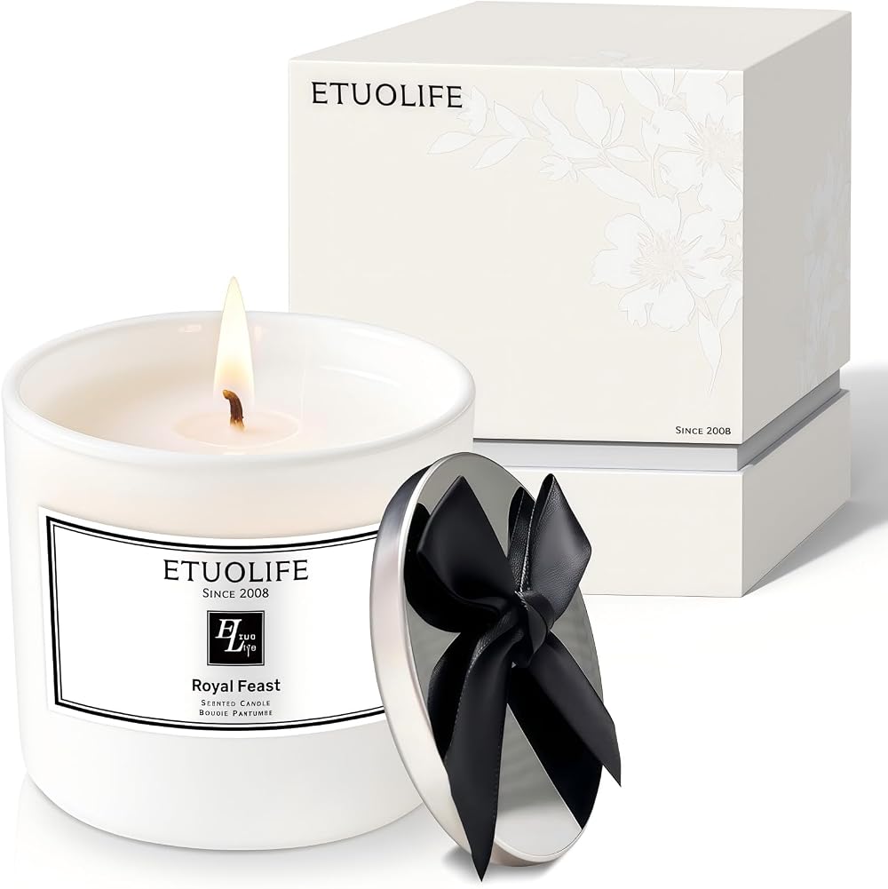 ETUOLIFE Luxury Scented Candle Gift 100% Soy Aromatherapy Gift Box