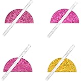 PH PandaHall 4 Style Embossing Acrylic Rolling Pin 6.3inch Pastry Rolling Pin Roller with Patterns for Baking Fondant Sugar C
