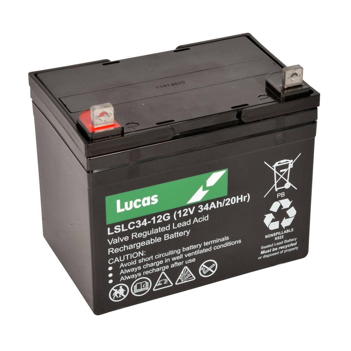 Lucas AGM 12v Mobility Battery 34Ah Block Terminal Scooters Buy Online