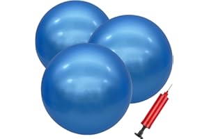 GCQJOQ 3 Pcs 9 Inch Inflatable Bouncy Balls with Hand Air Pump for Indoor Outdoor Play Balls