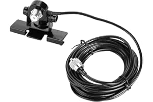 Dioche 2002 Cb AnCar Antenna Mount Bracket for Mobile Radio - Durable Stainless Steel Clamp/Holder Holder for Trunk Lid & Hat