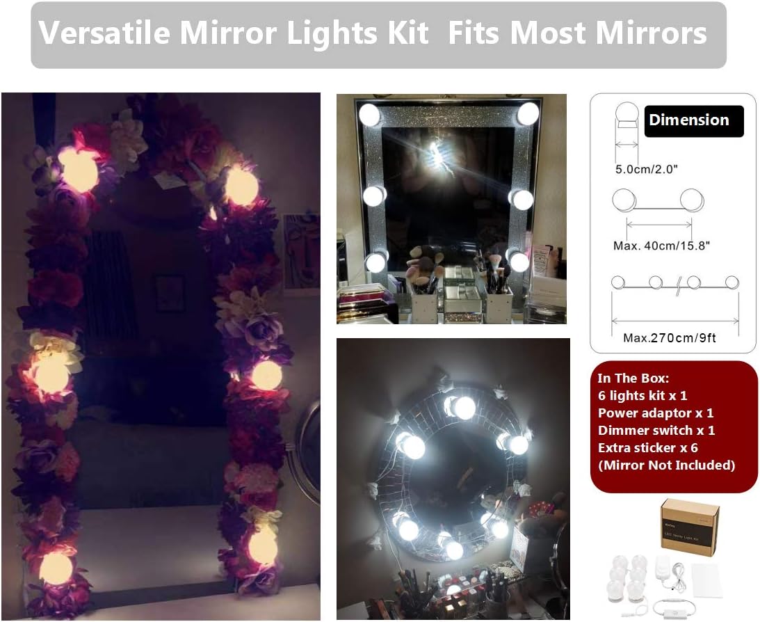 Waneway Hollywood Vanity Lights for Lighted Makeup Mirror Dressing
