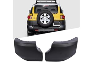 Flynsu Rear Bumper End Caps Cover Plastic Black Replacement for 2007-2014 Toyota FJ Cruiser 5246235030 5246335030 TO1105122 TO1104122