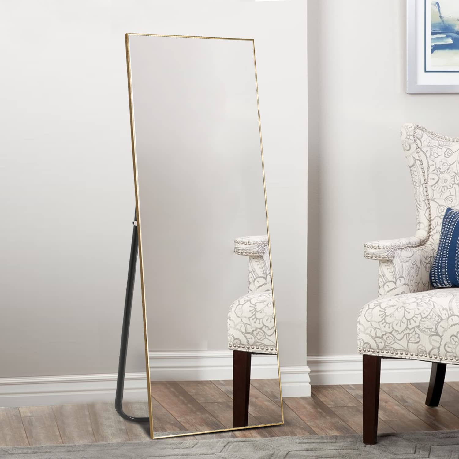 MIRUO 47"x16" Full Length Mirror Full Length Body Mirror Gold Mirror