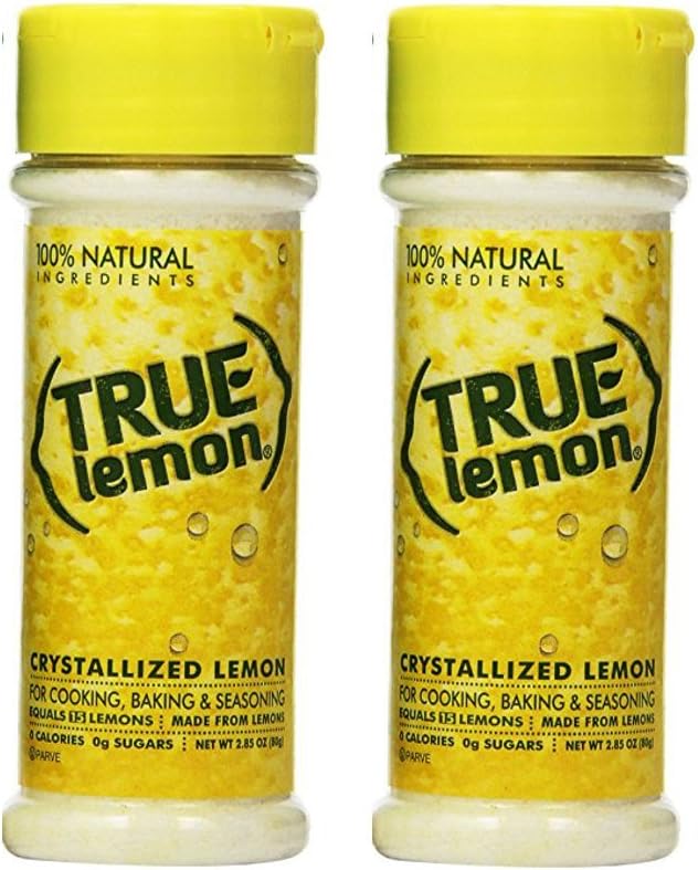 True Lemon Crystallized Lemon Shaker for Baking & Cooking 2.85 oz (Pack of 2)