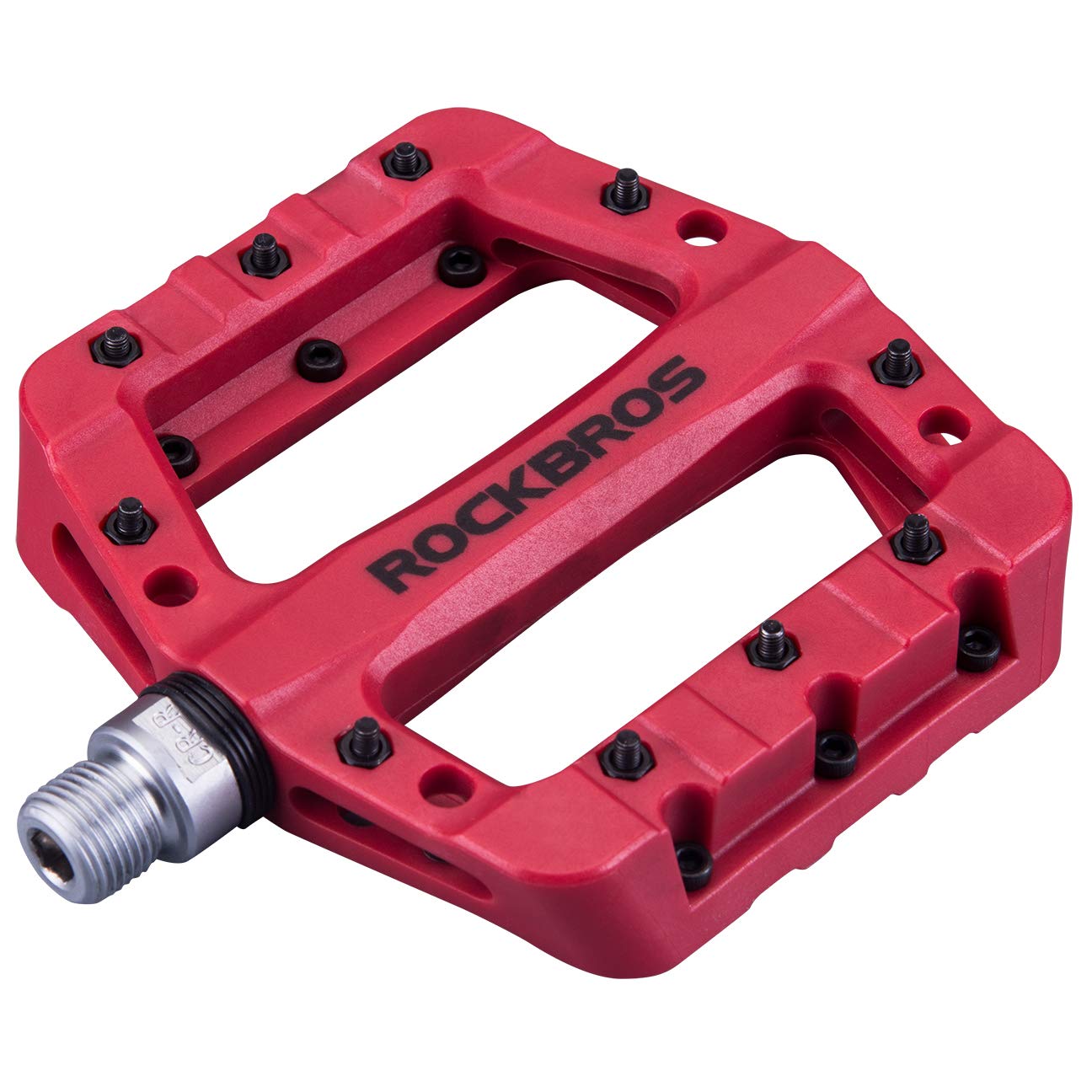ROCKBROS Bike Pedals Nylon Fiber 9/16" Cycling Wide Platform Flat Bicycle Pedals for Road Cycling Bike 3 Bearings Pedals Antiskid Waterproof Dustproof