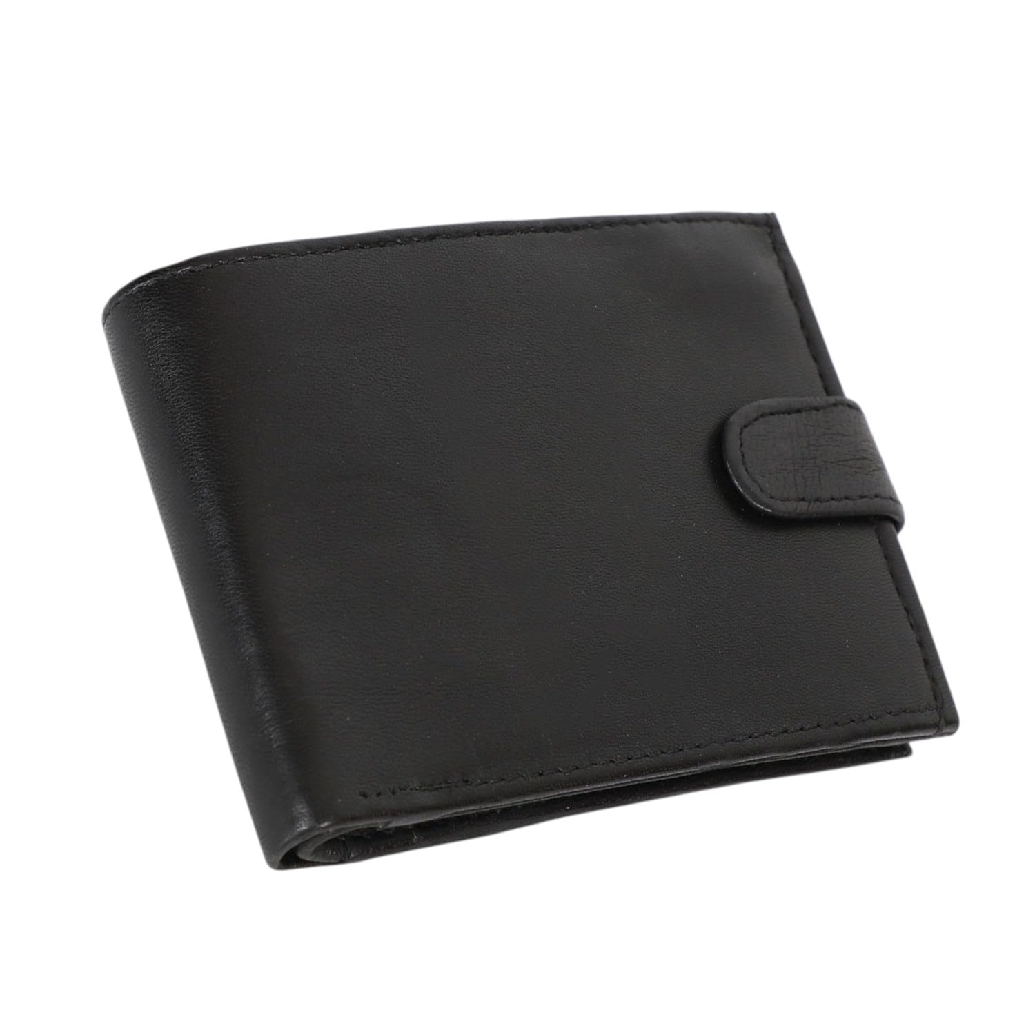 RAS Mens RFID Blocking Safe Nappa Leather Notecase Wallet with A Coin Pocket 2511 Black
