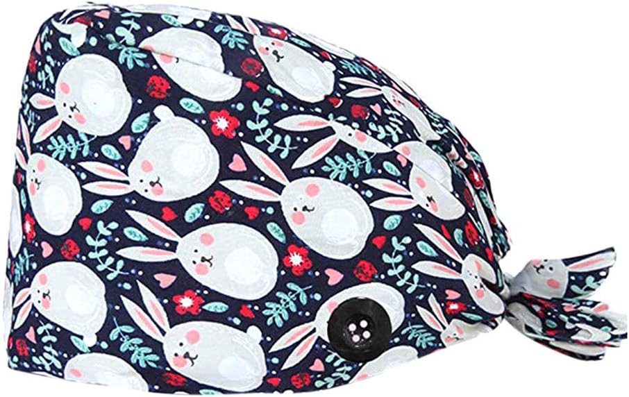 Watonic Button Work Hat Scrub Cap Doctor Nurse Surgical Medical Uniform