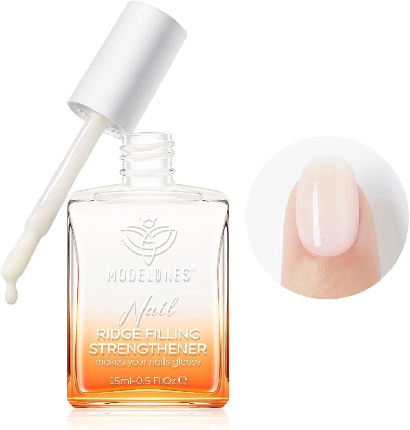 Modelones 8 in 1 Ridge Filling Nail Strengthener Base Coat 15ml White