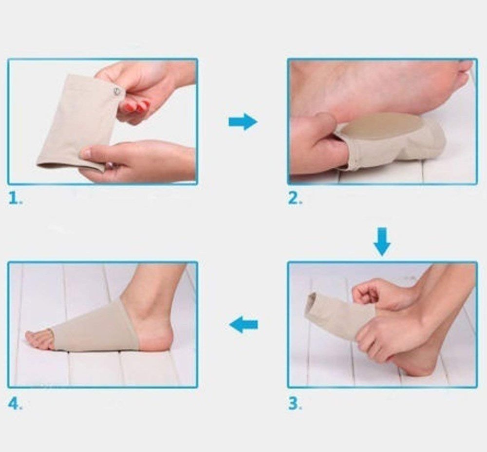 Orthotic Arch Support, Enshey Plantar Fasciitis Reduce Stress Pain Elastic Bandage Brace (1 Pair)