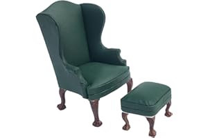 Bedroom Leather Sofa Dark Sofa Miniature Furniture Model Dolls House Couch Accessories Realistic Playset 1:12