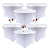 6 Pack - White 72-Inch Diameter x 30-Inch High
