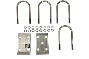 Southwest Wheel U Bolt Kit for 8,000 lbs. 3 1/2" Round Trailer Axle 8" Long 9/16" Diameter Made in The U.S.A.