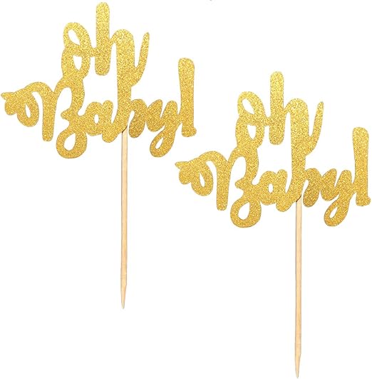 oh baby cupcake topper