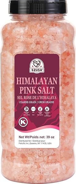52USA HIMALAYAN PINK SALT, COARSE GRAIN, 39 OZ...
