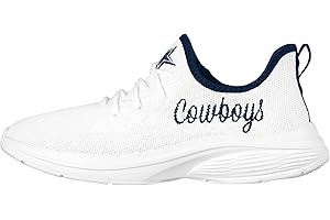 FOCO NFL Womens NFL Team Logo White Athletic Shoes Sneakers