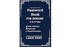 Stocking Stuffers For Adults: Password Books For Seniors A To Z Tabs Large Print Logbook For Internet Account Login – Useful Gag Gift Idea