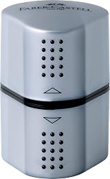 Faber-Castell Grip Trio Pencil Sharpener Tub Box Silver 2001 view 1