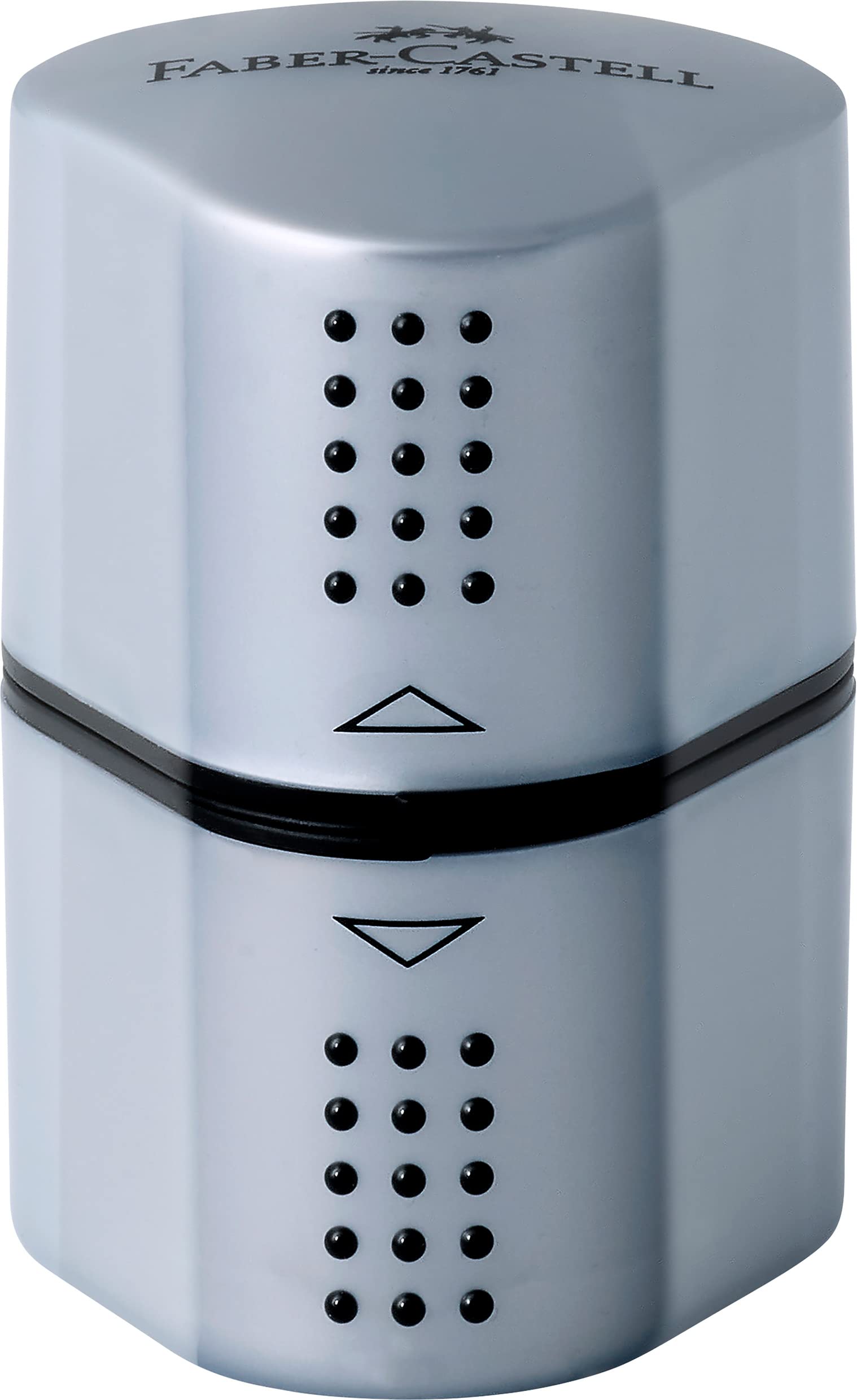 Faber-Castell Grip Trio Pencil Sharpener: Silver