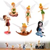 BLLREMIPSUR 6 PCS Mini Fairies Figurine for Fairy Garden, Resin Miniatures Fairies Ornaments, Tiny Fairy for Birthday Cake Decoration