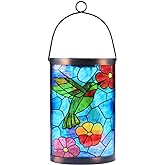 Hanging Solar Lantern Outdoor Decorative Waterproof LED Solar Hummingbird Lights Tabletop Lamp for Outdoor Patio Garden