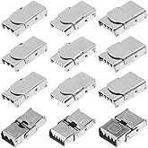 DICOSMETIC Stainless Steel Watch Buckle Watch Band Clasps Replacement Rectangle Watch Buckles Locking Clasps for Watch Making